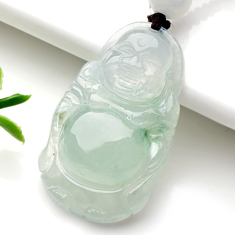 千载一玉 飘花佛像 翡翠吊坠