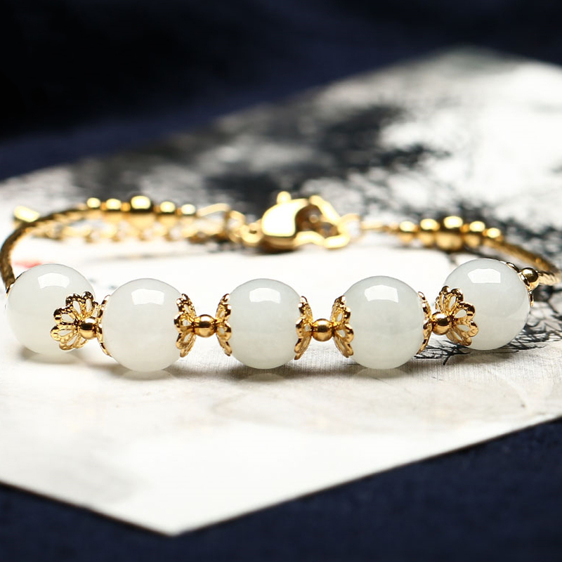 佳媛玉业 天然翡翠女款玉手链