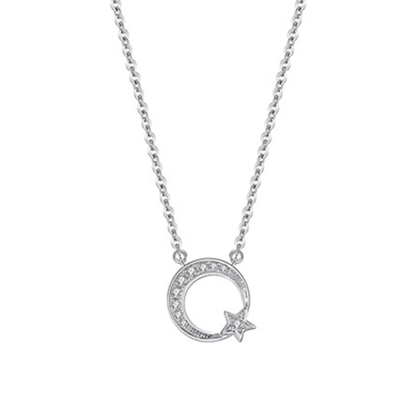 宝拉布菲 星月镶钻 项链
