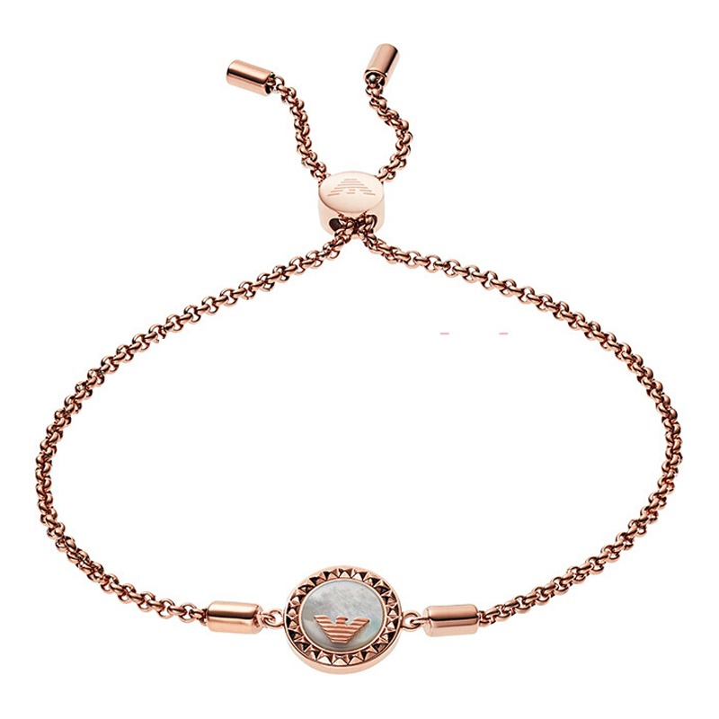 阿玛尼时尚玫瑰金鹰标手链