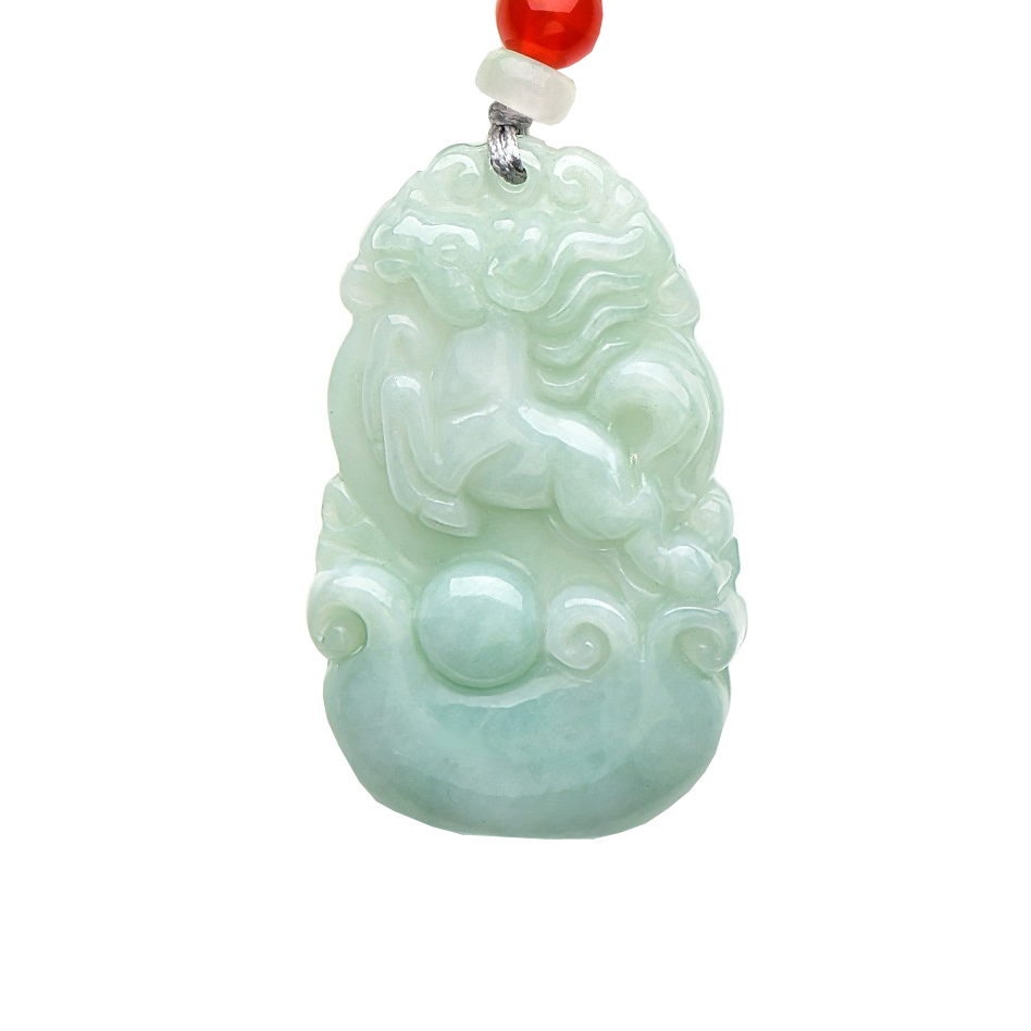 可玉可求 骏马翡翠吊坠
