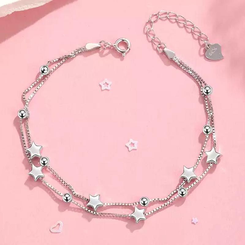 柯芙尼 S925银星月手链