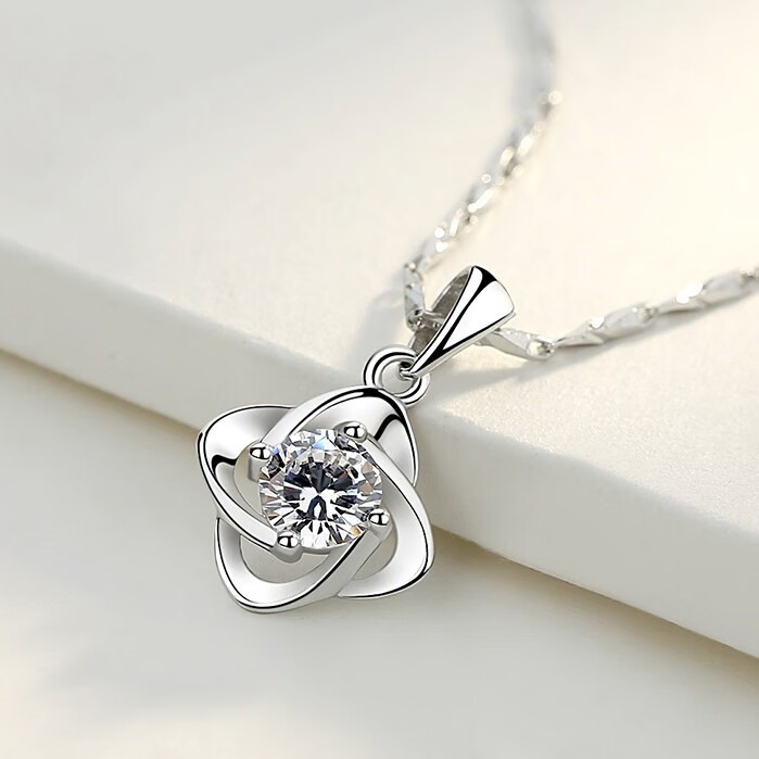 唯一 四叶草999足银项链