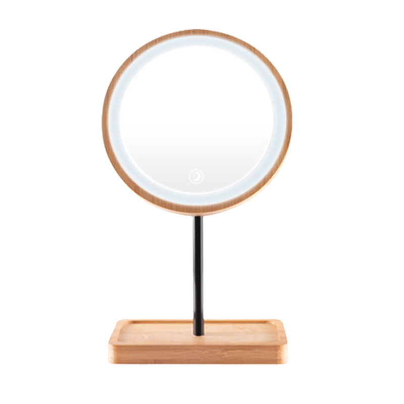 夕风竹木 镀银镜面化妆镜