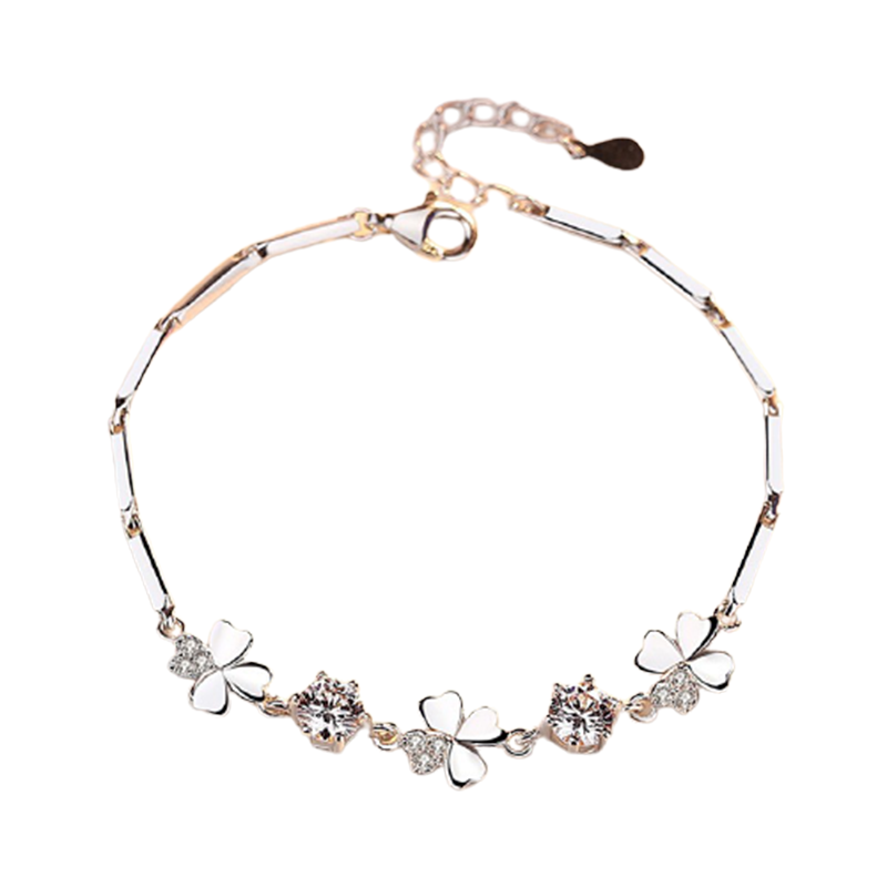 柯芙尼镶锆四叶草手链