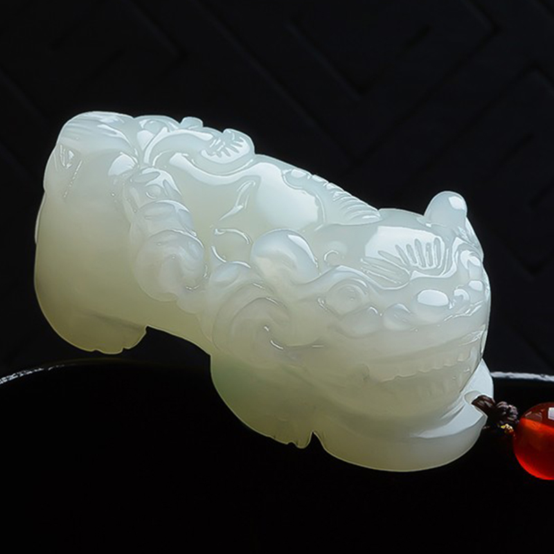 吉照堂 玛瑙珠棕色吊绳貔貅吊坠