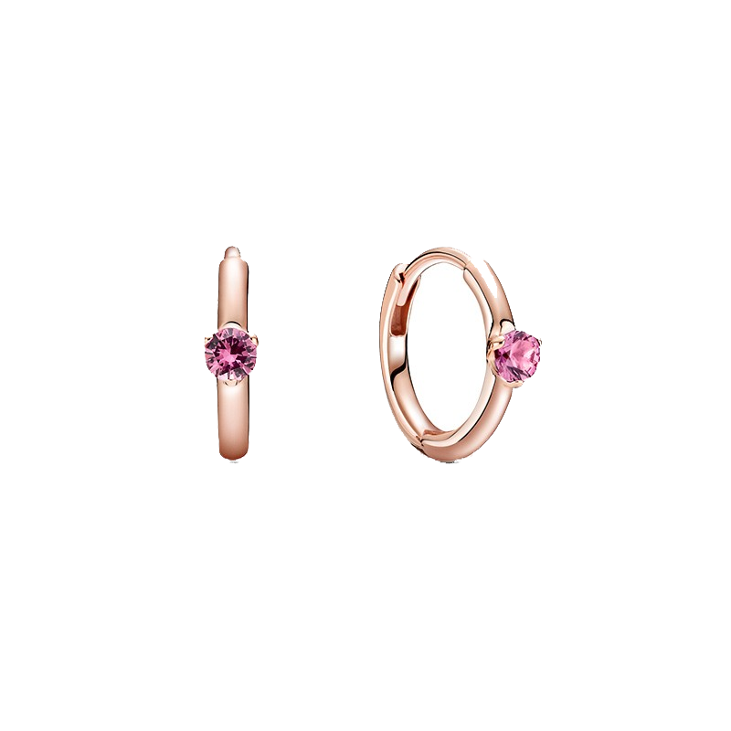 潘多拉 紫玻璃 耳饰