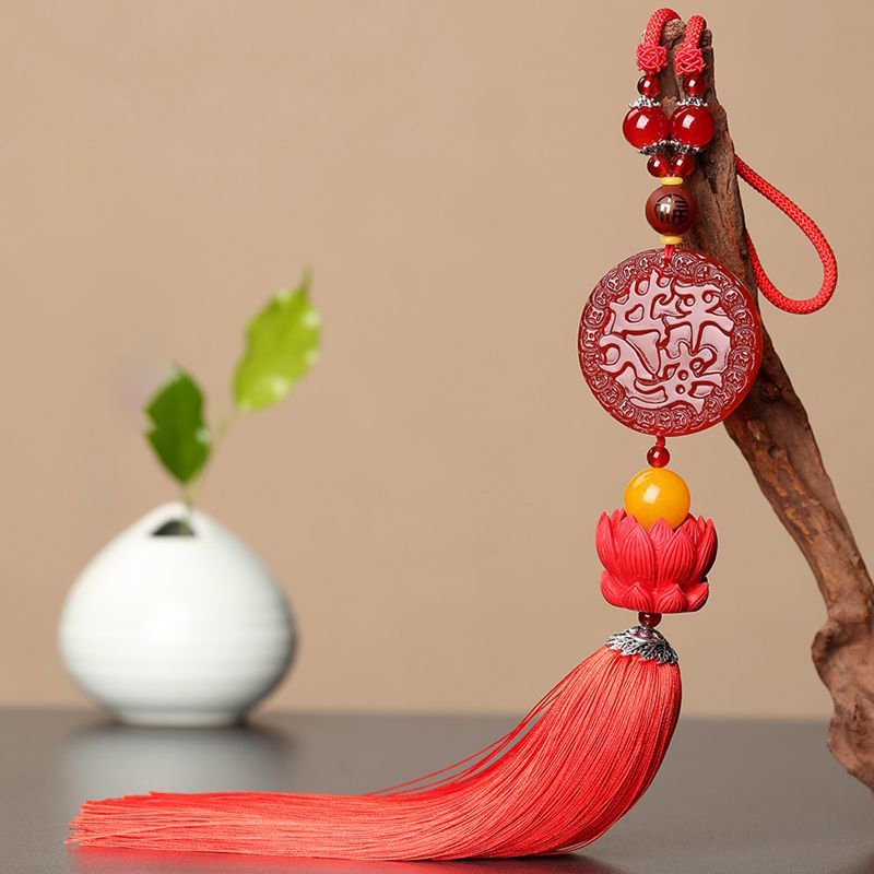 端目 天然玛瑙汽车挂件