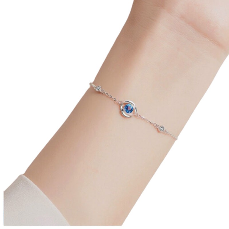 朵洛蒂纯银18k金色手链