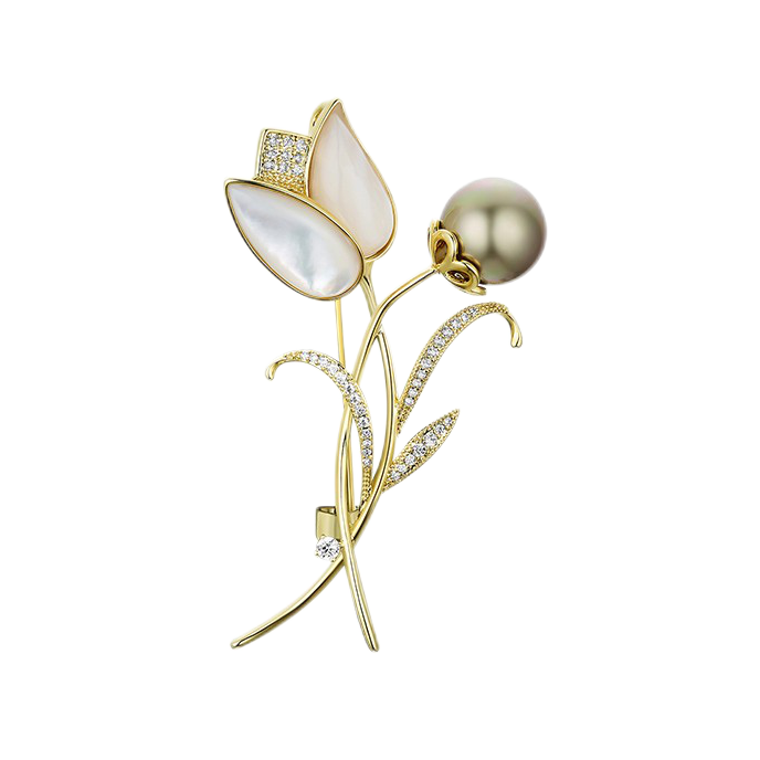 JAY 花朵造型胸针