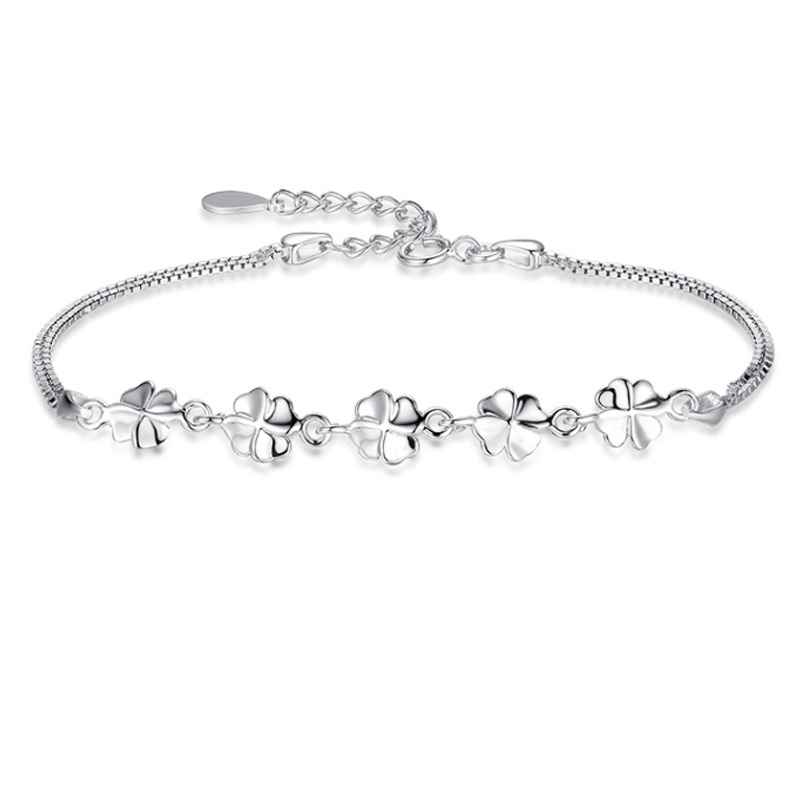 卡蒂罗四叶925银手链