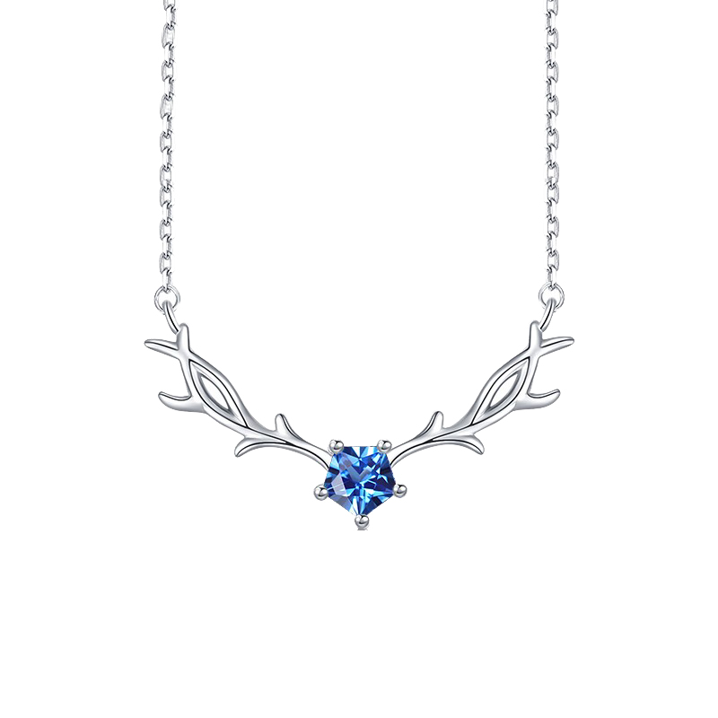 卡蒂罗 炫彩蓝纯银项链