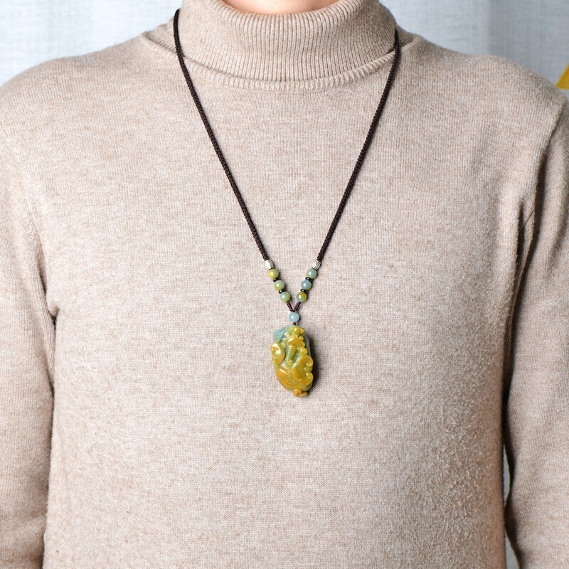 可玉可求 貔貅翡翠吊坠