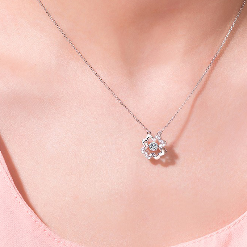 Mymiss 镂空四叶草 项链