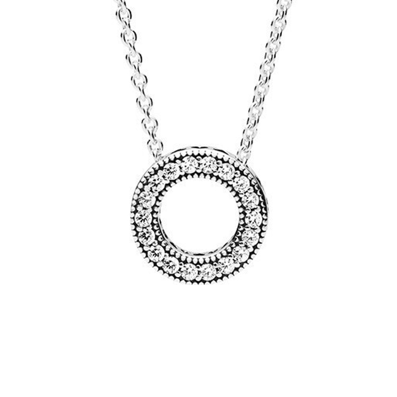潘多拉 圆环锆石 项链