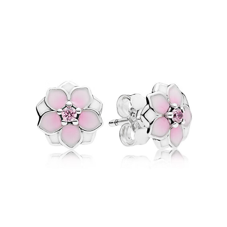 潘多拉 银木兰花耳钉