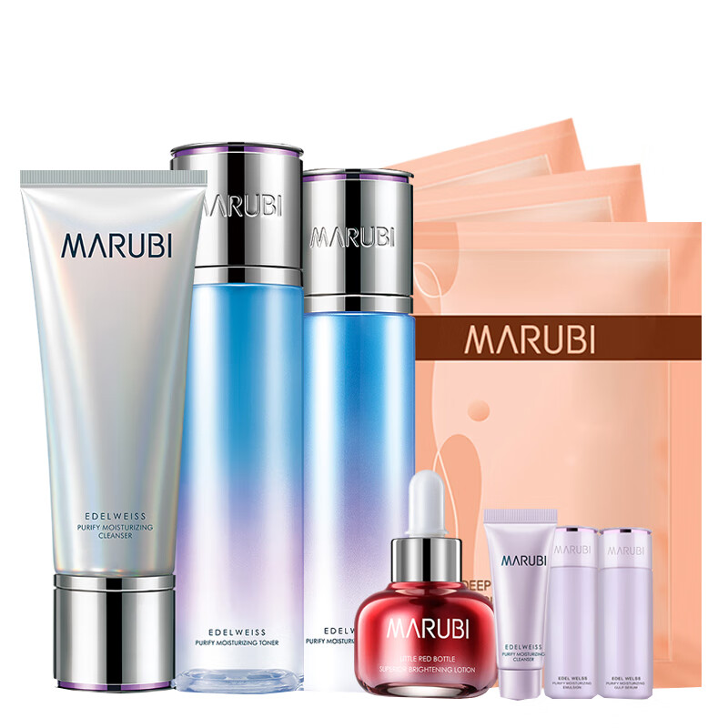 丸美 雪绒花补水护肤套装