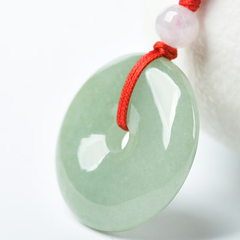 龍徽平安扣明净光洁翡翠吊坠