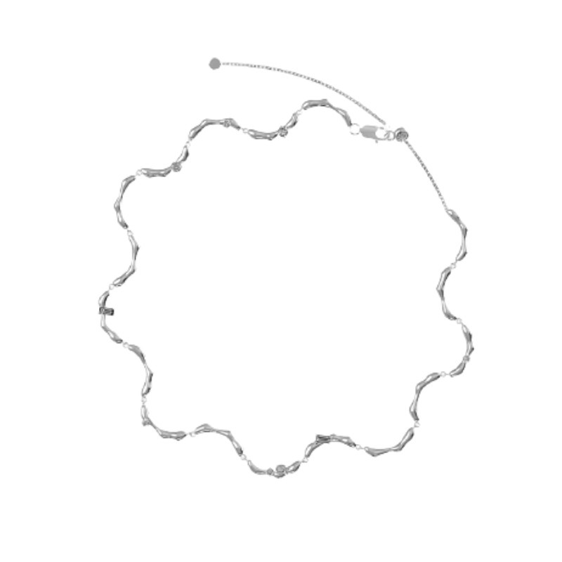 KVK波浪纹锁骨链
