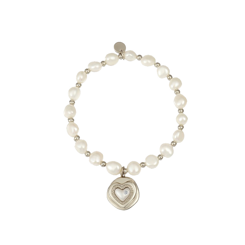 AJIDOU爱心珍珠手链
