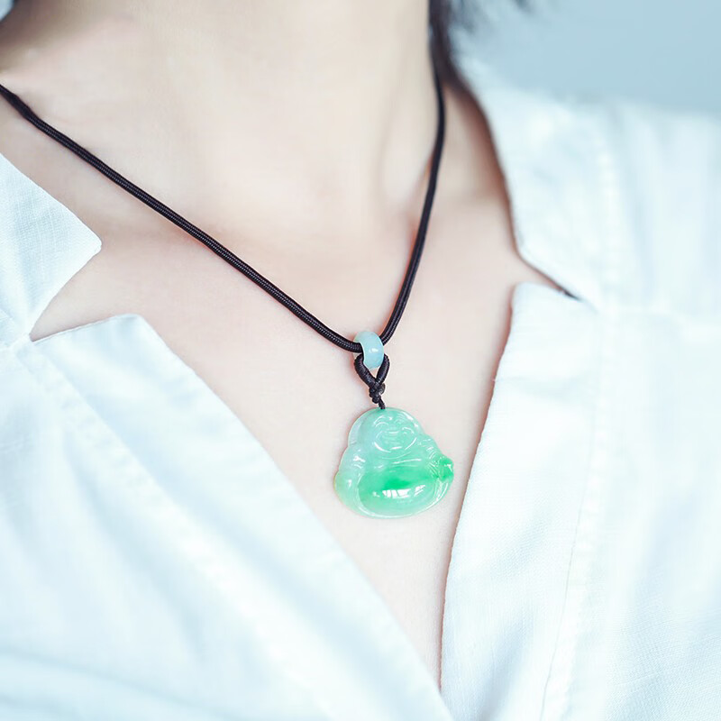 五花八门 弥勒佛翡翠吊坠