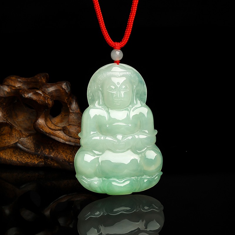 周六福 观音菩萨翡翠吊坠