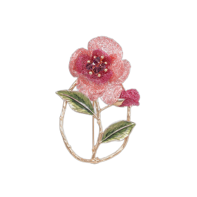 She's 山茶花胸针