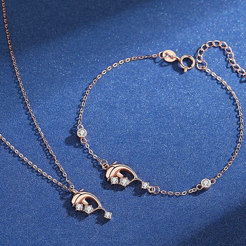 isyou玫瑰彩金项链