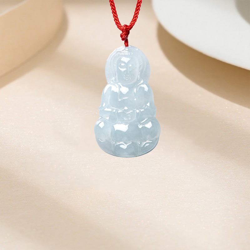周大福 慈悲观音翡翠吊坠