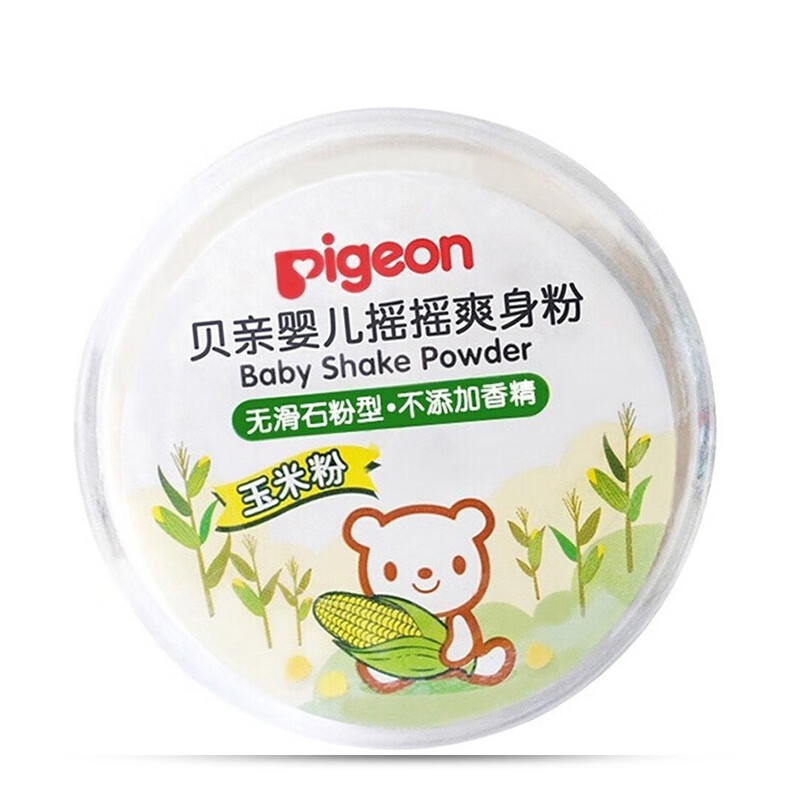 贝亲 带粉扑宝宝爽身粉