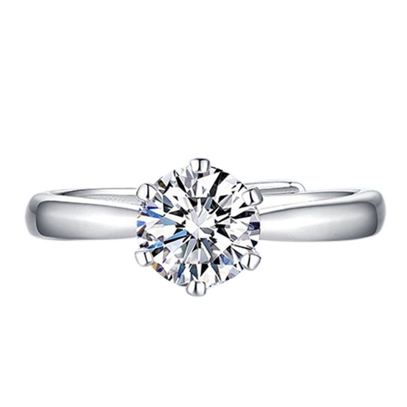 柯芙尼 1克拉莫桑钻银戒