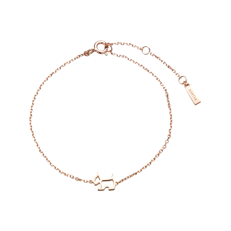 瑷嘉莎 镂空小狗 手链