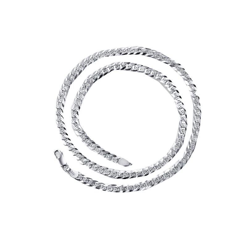 炙真银楼 纯银男士项链