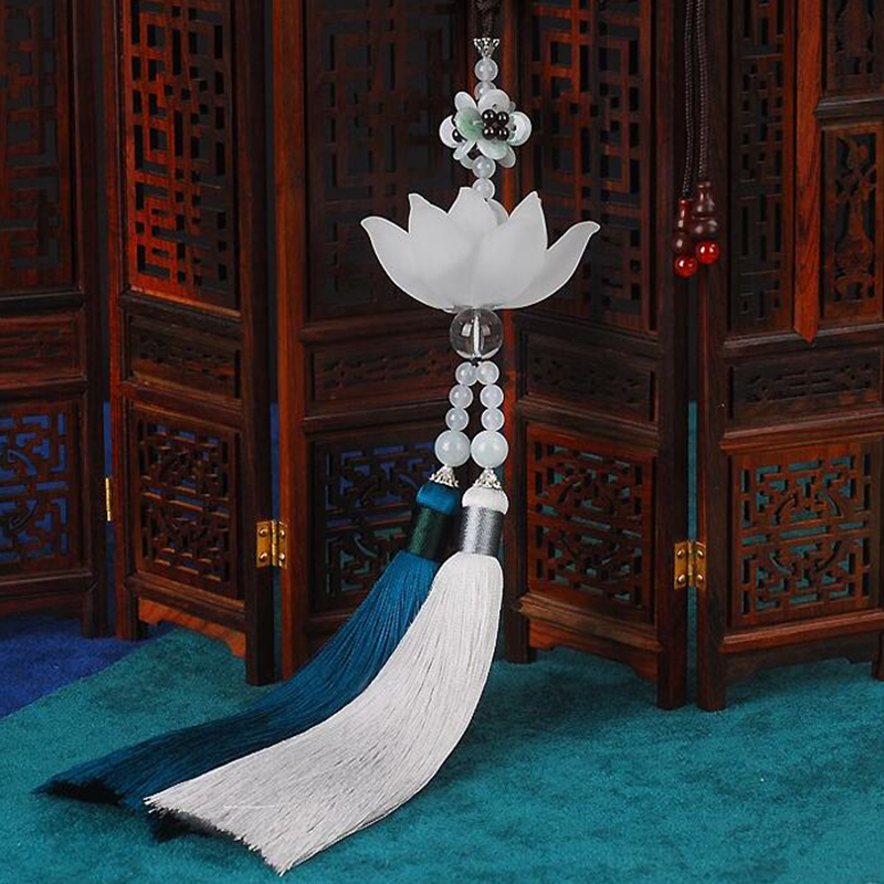 映红 莲花 汽车挂件