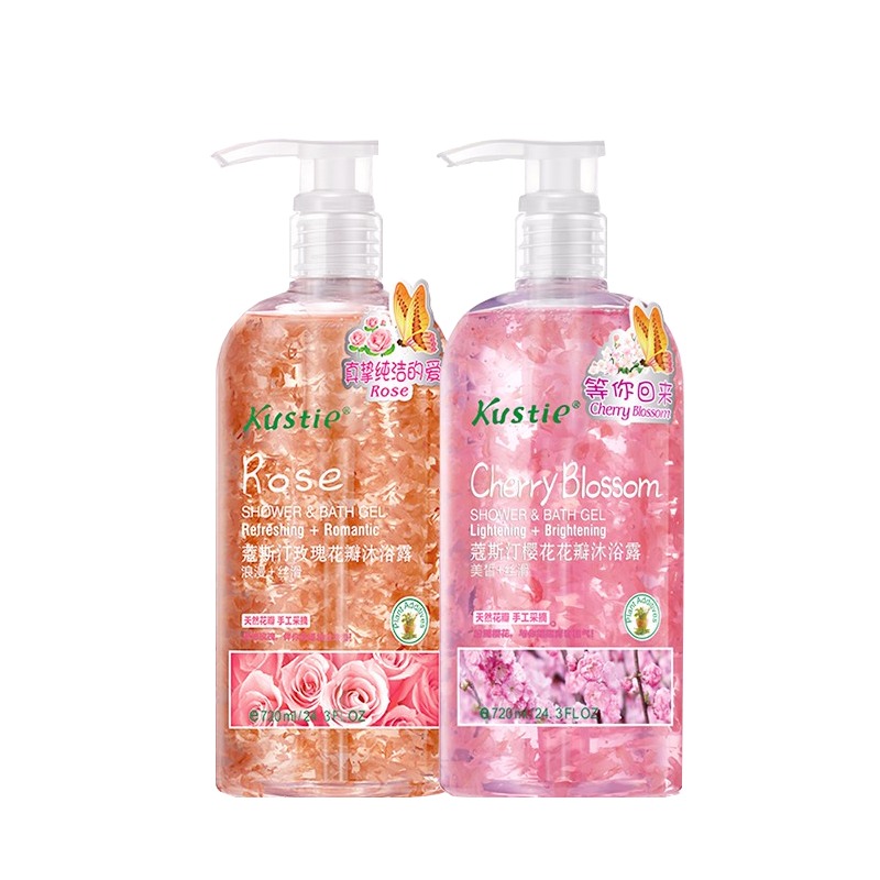 蔻斯汀 樱花玫瑰花瓣沐浴露
