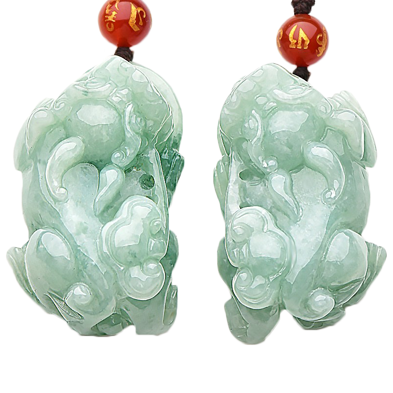 可玉可求 情侣款貔貅翡翠吊坠