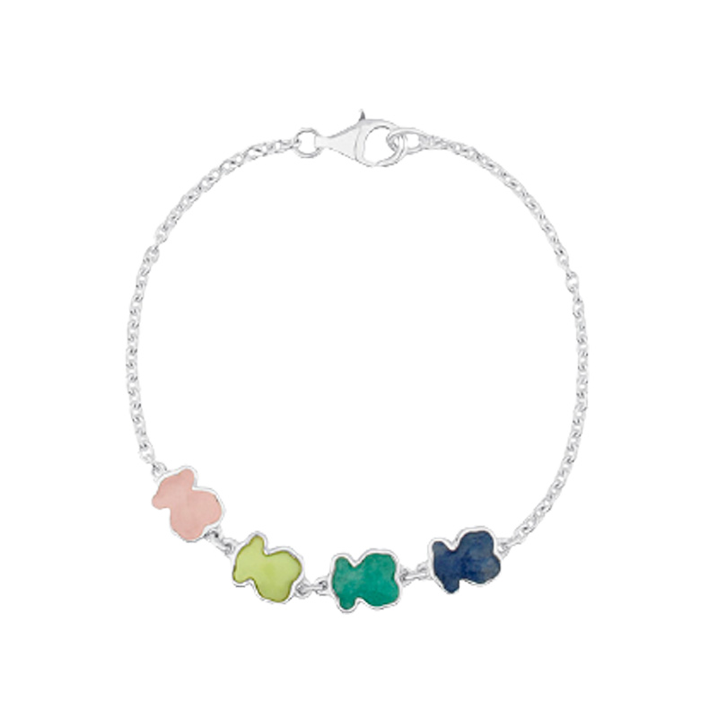 TOUS 彩石小熊手链