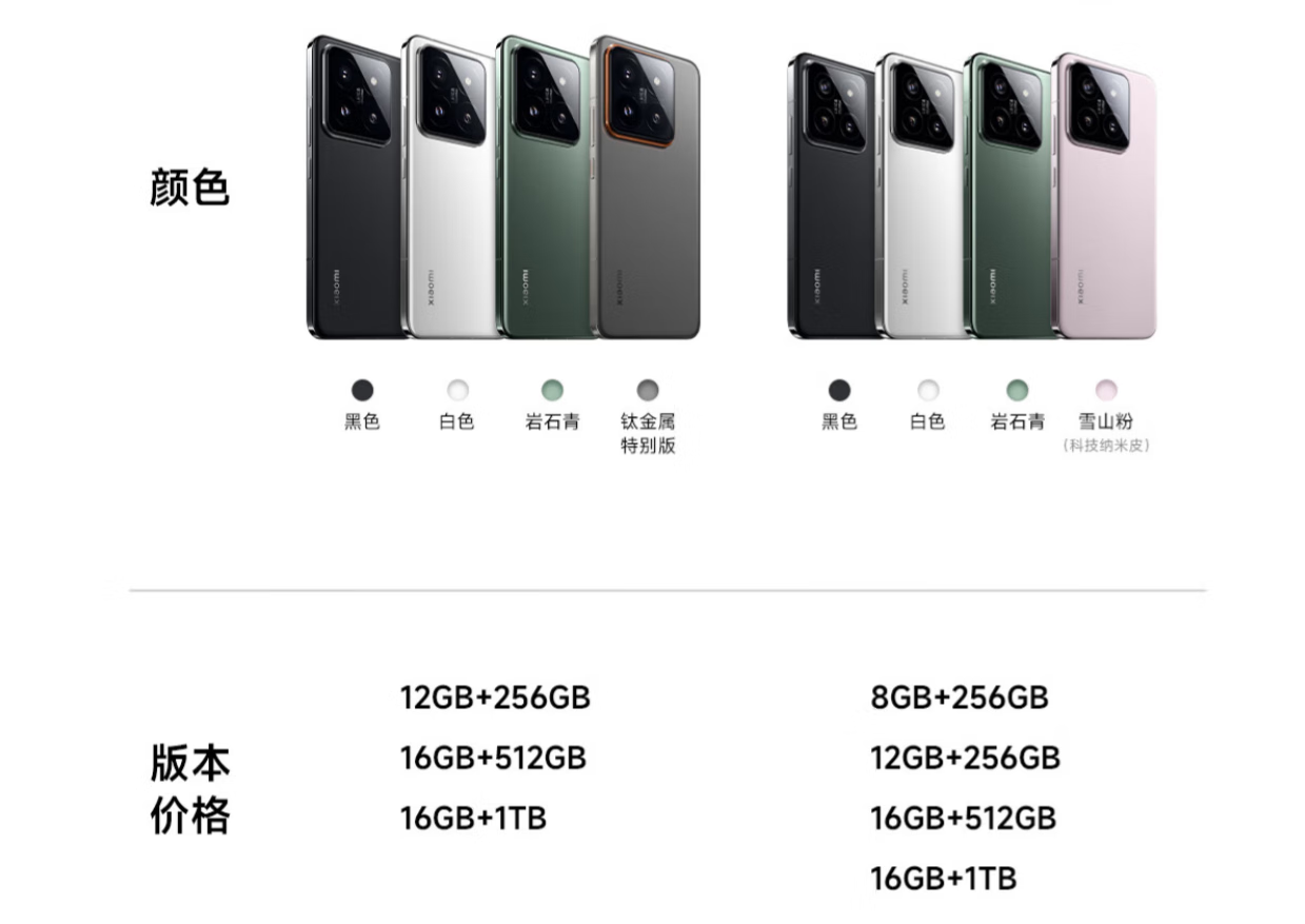 小米14Pro：全等深微曲屏、龙晶玻璃、1024级可变光圈，售价4999元起