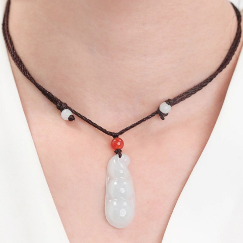 七彩云南 福豆翡翠玉吊坠