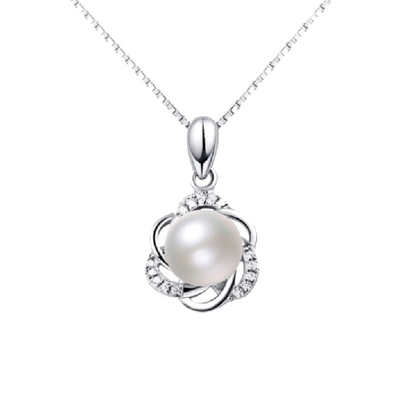 沫兰 六瓣花珍珠项链