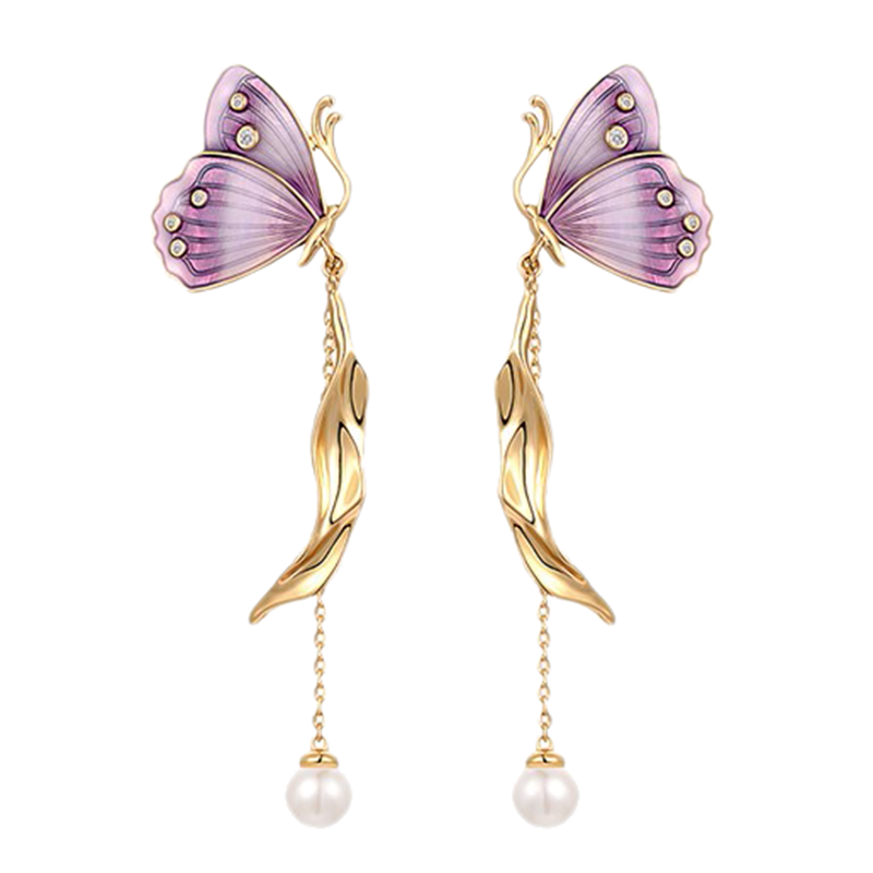 茜子 滴油蝴蝶耳饰