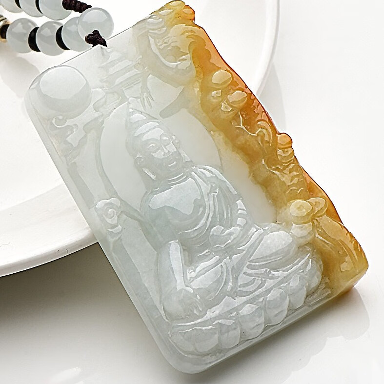 可玉可求翡翠坐莲观音吊坠