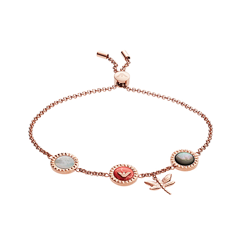 阿玛尼 时尚玫瑰金手链