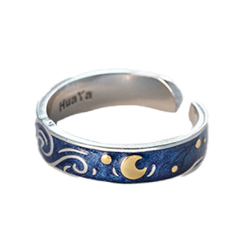 花芽梵高的星空戒指