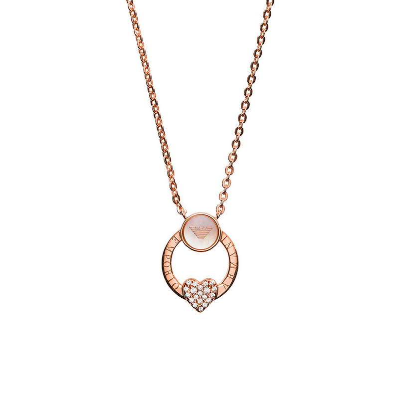 阿玛尼 爱心圆环项链