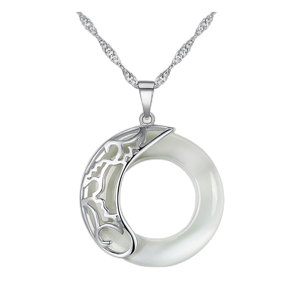 银千惠 经典圆月造型项链