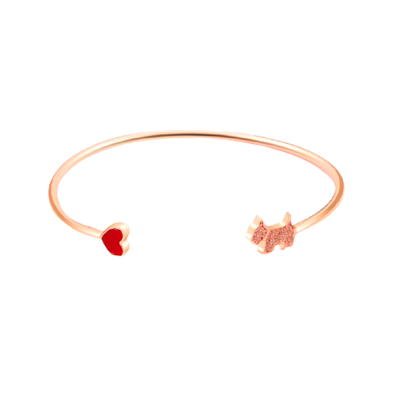 瑷嘉莎 爱心小狗手镯