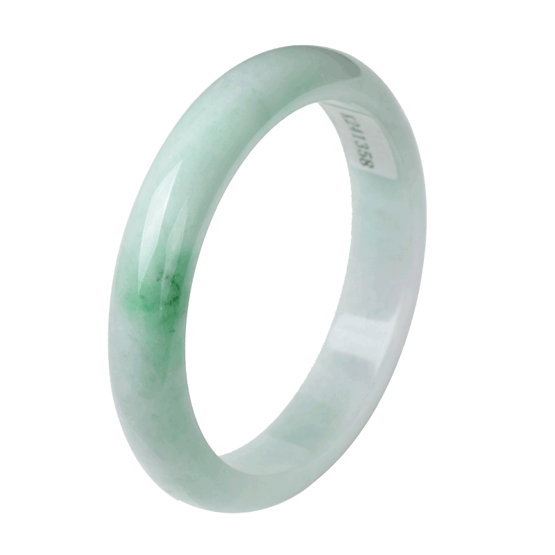 可玉可求 豆绿色翡翠手镯