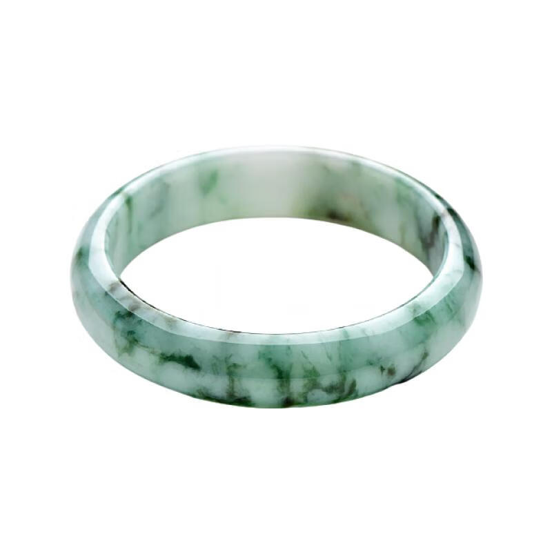 千载一玉 女款飘蓝花玉手镯