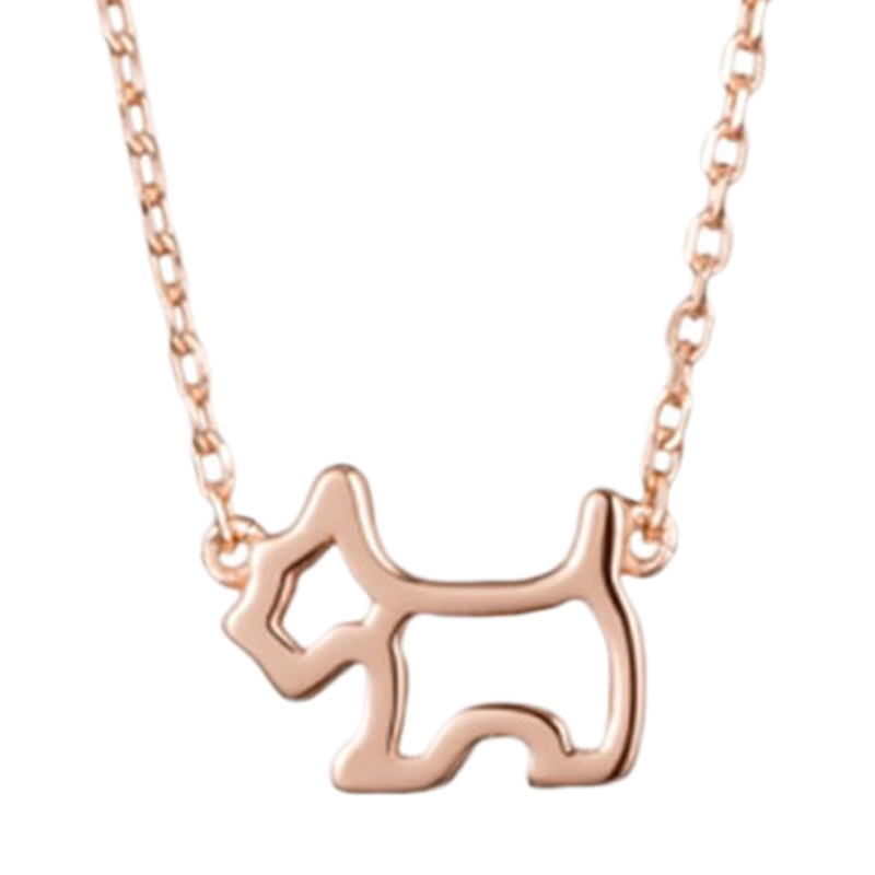 AGATHA 镂空小狗项链